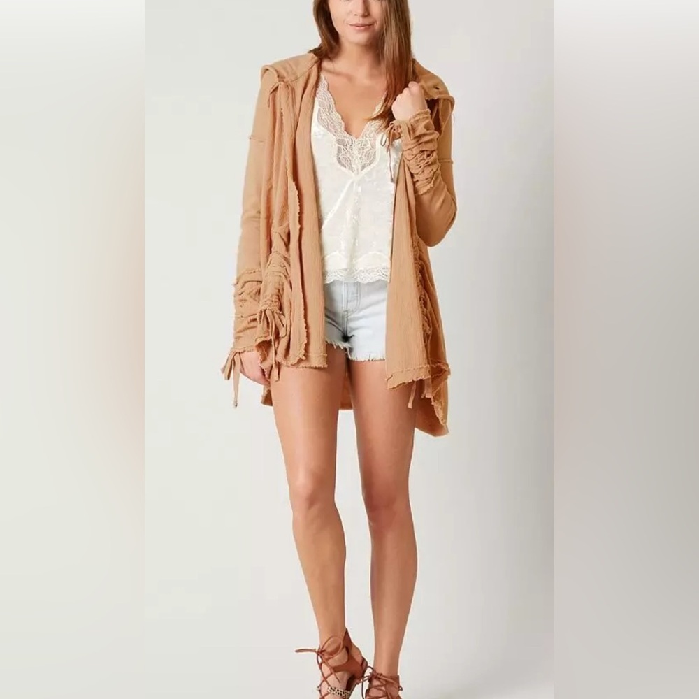 FREE PEOPLE - Get Yer Gauze Cardigan - Ballet  Color